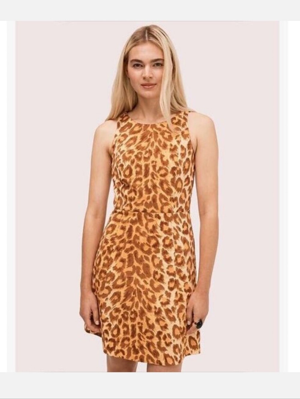 Kate Spade Panthera Ponte Sleeveless Cheetah Print Shift Mini Dress XS Baddie